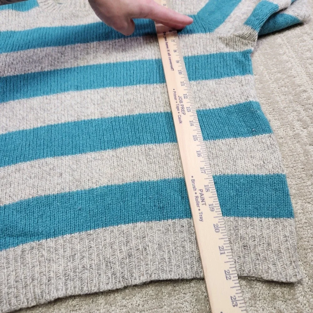 Vintage Cambridge Woolen Sweater Women Medium Wool Blend Chunky Knit Striped USA